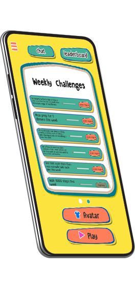 Weekly Challenges screen in the WellQuest game